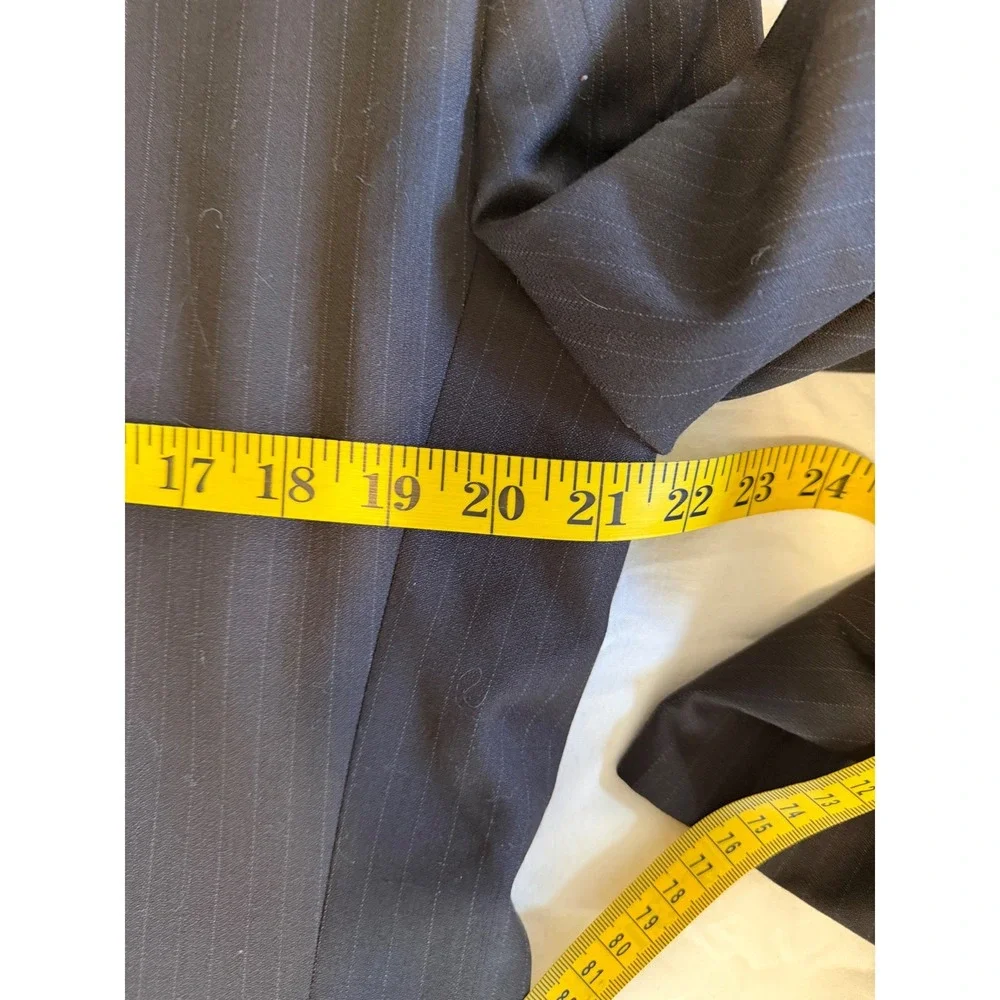 Wilke Rodriguez Mens 42L Pinstripe Wool Blend 2 Button Blazer Jacket Business‎